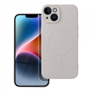 Husă iPhone 14 Silicone Mag Cover Alb