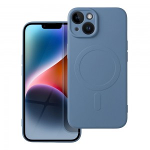 Husă iPhone 14 Silicone Mag Cover Albastru