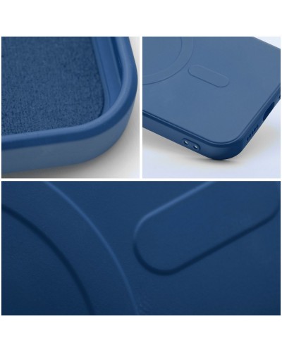 Husă iPhone 14 Silicone Mag Cover Albastru