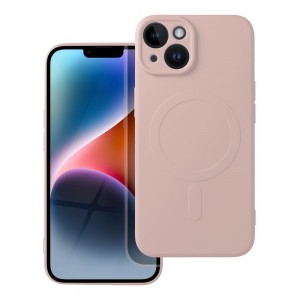 Husă iPhone 14 Silicone Mag Cover Roz