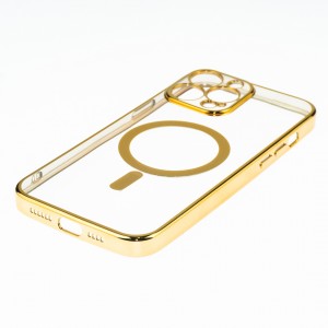 Husă iPhone 13 Pro Soft MagSafe TPU Luxury Gold