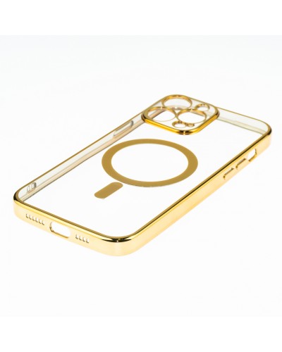 Husă iPhone 13 Pro Soft MagSafe TPU Luxury Gold