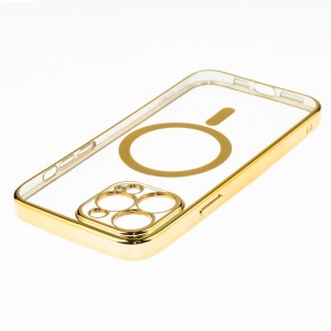 Husă iPhone 13 Pro Soft MagSafe TPU Luxury Gold