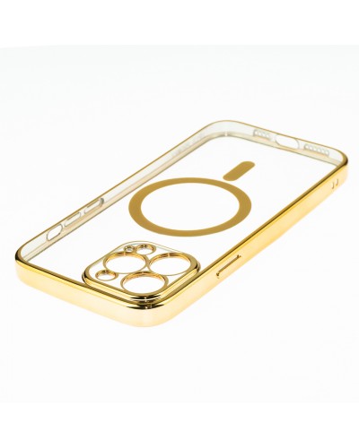 Husă iPhone 13 Pro Soft MagSafe TPU Luxury Gold