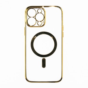 Husă iPhone 13 Pro Soft MagSafe TPU Luxury Gold