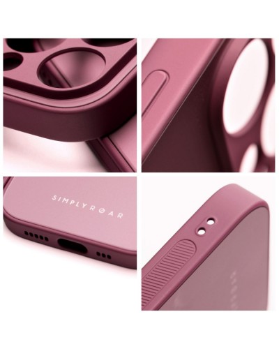 Husă iPhone 12 Pro Max ROAR Matte Glass Bordo