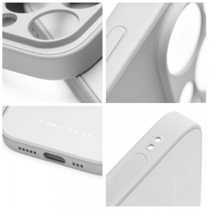 Husă iPhone 13 Pro ROAR Matte Glass Argintiu