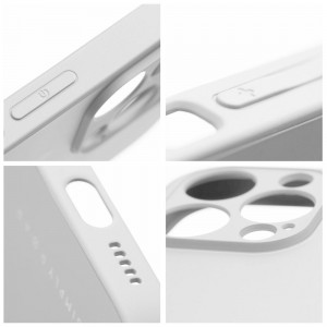 Husă iPhone 13 Pro ROAR Matte Glass Argintiu