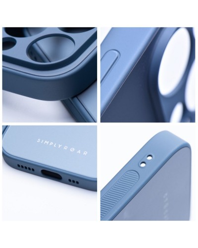 Husă iPhone 14 Plus ROAR Matte Glass Albastru Husă iPhone 14 Plus ROAR Matte Glass Albastru