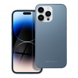Husă iPhone 14 Pro Max ROAR Matte Glass Albastru