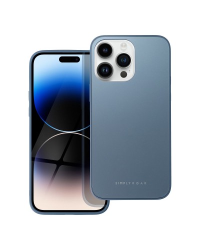 Husă iPhone 14 Pro Max ROAR Matte Glass Albastru