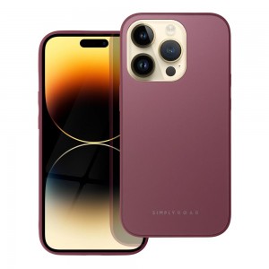 Husă iPhone 14 Pro Max ROAR Matte Glass Bordo
