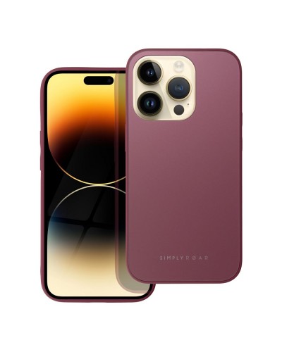 Husă iPhone 14 Pro Max ROAR Matte Glass Bordo