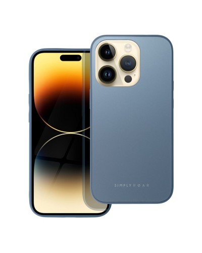 Husă iPhone 14 Pro ROAR Matte Glass Albastru