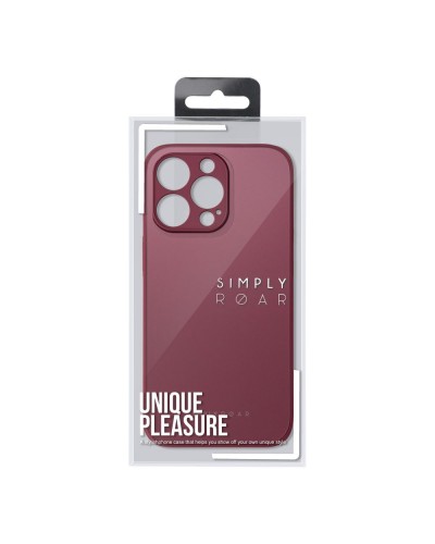 Husă iPhone 14 Pro ROAR Matte Glass Bordo