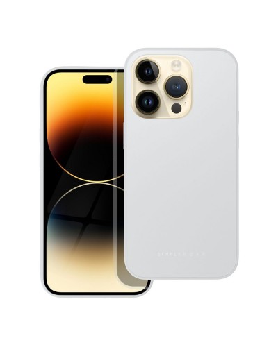 Husă iPhone 14 Pro ROAR Matte Glass Argintiu