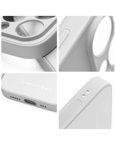 Husă iPhone 14 Pro ROAR Matte Glass Argintiu Husă iPhone 14 Pro ROAR Matte Glass Argintiu