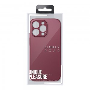 Husă iPhone 14 ROAR Matte Glass Bordo
