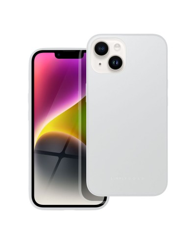 Husă iPhone 14 ROAR Matte Glass Argintiu
