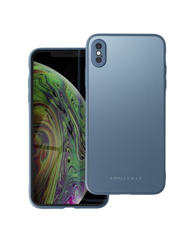 Husă iPhone XS Max ROAR Matte Glass Albastru