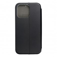 Husă iPhone 15 Pro Max Elegance Book Piele Premium Tip Carte cu Slot Card - Negru
