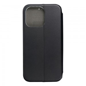 Husă iPhone 15 Pro Max Elegance Book Piele Premium Tip Carte cu Slot Card - Negru