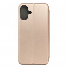 Husă iPhone 16 Plus Elegance Book Piele Premium Tip Carte cu Slot Card - Auriu