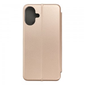 Husă iPhone 16 Plus Elegance Book Piele Premium Tip Carte cu Slot Card - Auriu