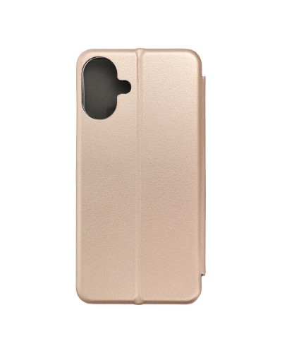 Husă iPhone 16 Plus Elegance Book Piele Premium Tip Carte cu Slot Card - Auriu