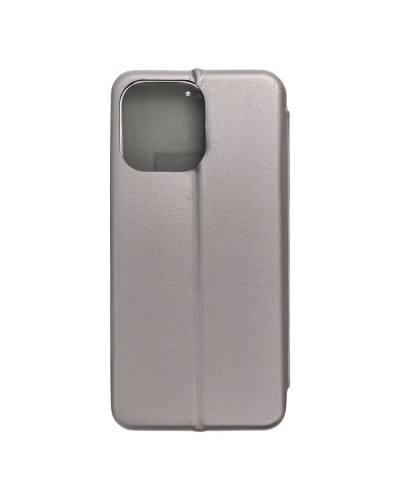 Husă iPhone 16 Pro Max Elegance Book Piele Premium Tip Carte cu Slot Card - Gri