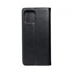 Husă iPhone 12 Pro Max Magnet Case tip carte, piele ecologică, Negru