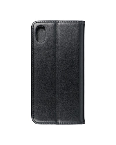 Husă iPhone XS Max Magnet Case tip carte, piele ecologică, Negru