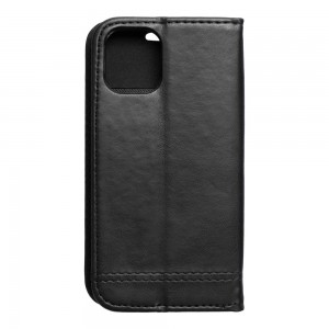 Husă iPhone 12 mini Prestige Book tip carte, piele ecologică, Negru