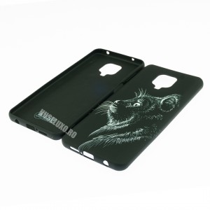 Husă Xiaomi Redmi Note 9 Pro LUXO TPU Black Cat