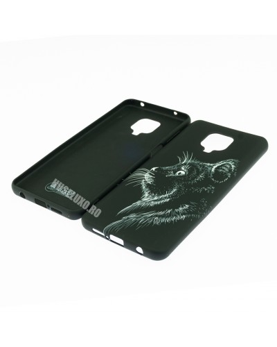 Husă Xiaomi Redmi Note 9 Pro LUXO TPU Black Cat