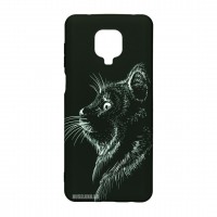 Husă Xiaomi Redmi Note 9 Pro LUXO TPU Black Cat