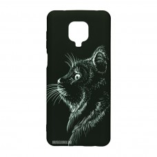Husă Xiaomi Redmi Note 9 Pro LUXO TPU Black Cat