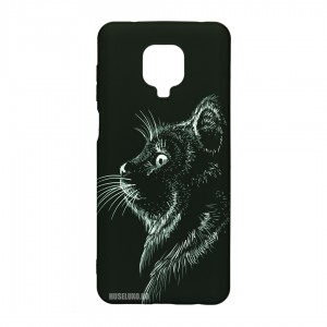Husă Xiaomi Redmi Note 9 Pro LUXO TPU Black Cat