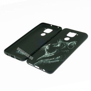 Husă Xiaomi Redmi Note 9 LUXO TPU Black Cat