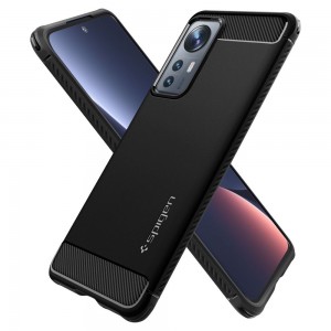 Husa Antisoc Xiaomi 12 / 12X SPIGEN Rugged Armor - Negru
