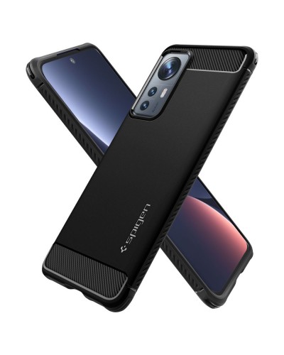 Husa Antisoc Xiaomi 12 / 12X SPIGEN Rugged Armor - Negru