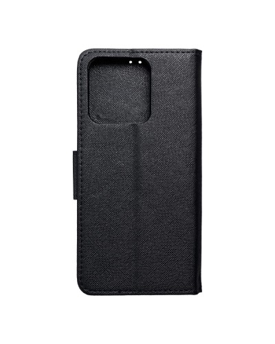 Husă Xiaomi Redmi 12C Fancy Book Tip Carte cu Magnet și 2 Sloturi Card + Buzunar - Negru