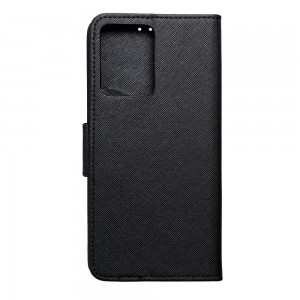 Husă Xiaomi Redmi Note 12 4G Fancy Book Tip Carte cu Magnet și 2 Sloturi Card + Buzunar - Negru