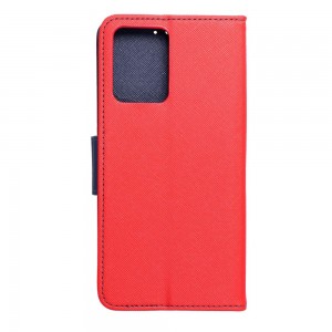 Husă Xiaomi Redmi Note 12 5G Fancy Book Tip Carte cu Magnet și 2 Sloturi Card + Buzunar - Roșu
