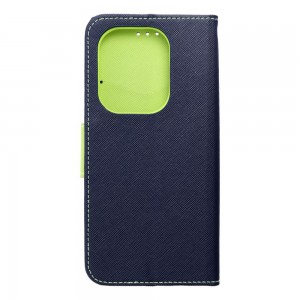 Husă Xiaomi Redmi Note 13 Pro 4G Fancy Book Tip Carte cu Magnet și 2 Sloturi Card + Buzunar - Albastru