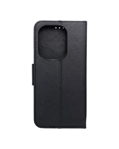 Husă Xiaomi Redmi Note 13 Pro 4G Fancy Book Tip Carte cu Magnet și 2 Sloturi Card + Buzunar - Negru