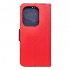 Husă Xiaomi Redmi Note 13 Pro 4G Fancy Book Tip Carte cu Magnet și 2 Sloturi Card + Buzunar - Roșu