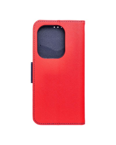 Husă Xiaomi Redmi Note 13 Pro 4G Fancy Book Tip Carte cu Magnet și 2 Sloturi Card + Buzunar - Roșu