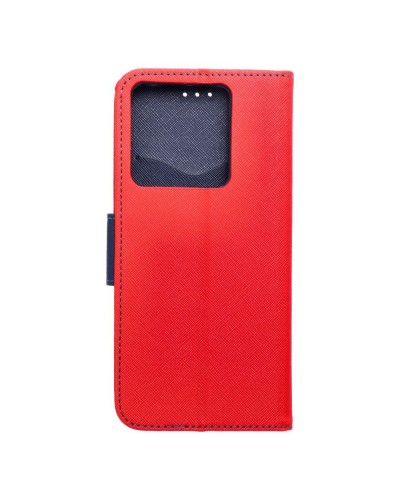 Husă Xiaomi Redmi Note 13 Pro 5G Fancy Book Tip Carte cu Magnet și 2 Sloturi Card + Buzunar - Roșu