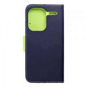 Husă Xiaomi Redmi Note 13 Pro Plus 5G Fancy Book Tip Carte cu Magnet și 2 Sloturi Card + Buzunar - Albastru